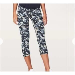 Lululemon Wunder Under Crop Hi-Rise 21" Spring Bloom Multi Leggings Size…